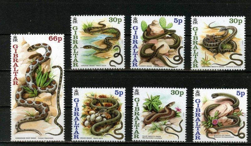 Gibraltar 2001   Year of the Snake  Set  - # 864-870 MNH