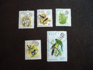 Stamps - Fiji - Scott# 307a,311a,313a,314a,317a - Used Part Set of 5 Stamps