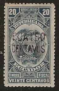 Ecuador ||| Unlisted Revenue Stamp - MH