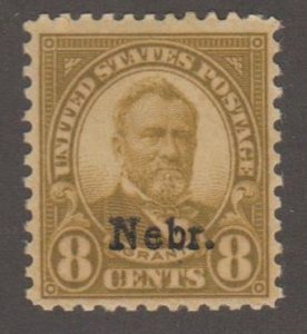 U.S. Scott #677 Grant - Nebraska Overprint Stamp - Mint Single