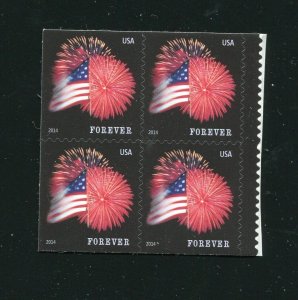 4855 Star Spangled Banner Block of 4 Forever Stamps MNH 2014