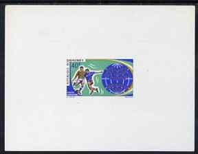 Dahomey 1970 Football 40f imperf die proof in issued colo...