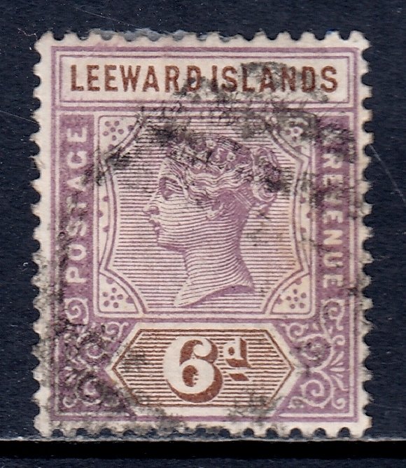 Leeward Islands - Scott #5 - Used - Short perfs at bottom, pencil/rev. - SCV $14