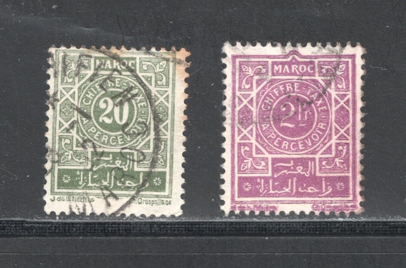 French Morocco #J30, J34    F/VF, Used, Partial Set, CV $3.20 ...  2190283