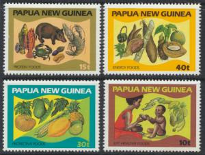 Papua New Guinea SG 434-437 SC# 562-565 MNH  Foods   see scan 