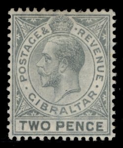 GIBRALTAR GV SG78, 2d greyish slate, M MINT. Cat £21.