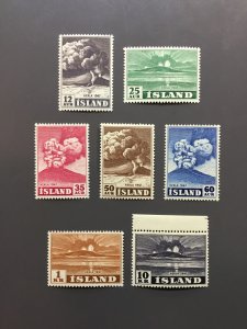 Iceland 246-252. 246-251 are F-VF MLH, 252 is VF MNH. Scott $ 71.85 prorated.