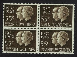 Neth. New Guinea Queen Juliana and Prince Bernhard Block of 4 1962 MNH SG#81