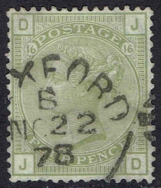 GREAT BRITAIN 1873 QV 4D PLATE 16 USED