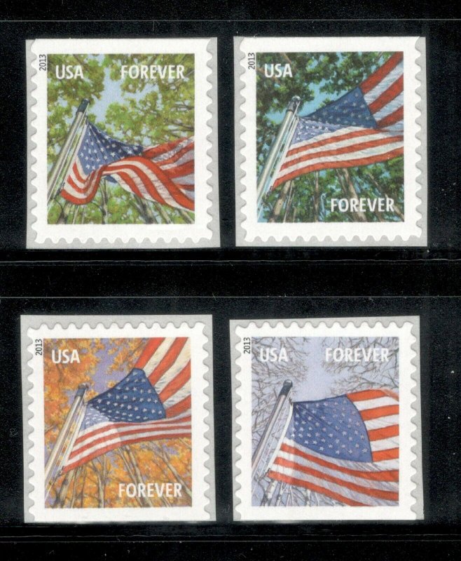 4778-81 Flags For All Seasons Set Of 4 Mint/nh FREE SHIPPING