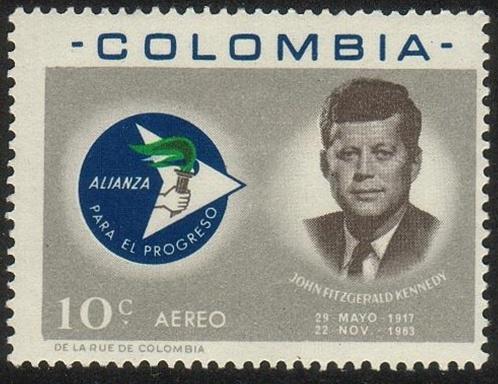 Colombia C455 -Air Post- Pres. Kenndy & Alliance Emblem-Used