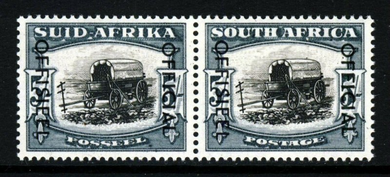 SOUTH AFRICA 1951 OFFICIAL Overprinted 5/- Black & Blue-Green SG O49 MNH