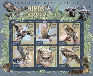 SIERRA LEONE 2015 SHEET BIRDS OF PREY srl15003a