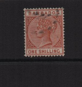 Barbados 1886 Sg102 One Shilling used