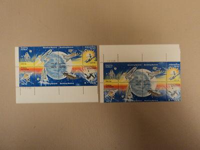 USPS Scott 1912-19 18c USA Space Achievement Lot of 2 Pla...