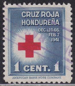 Honduras RA1 Postal Tax Stamp 1941