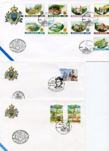 SAN MARINO GROUP OF SIX  1997 OFFICIAL FIRST DAY COVERS 