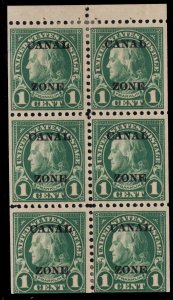 MOMEN: US STAMPS CANAL ZONE #71e BOOKLET PANE MINT OG H LOT #84482*