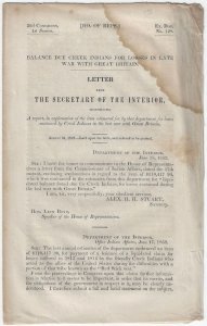 1858 - Creek Indian Wars Congressional Report - Ephemera 1025