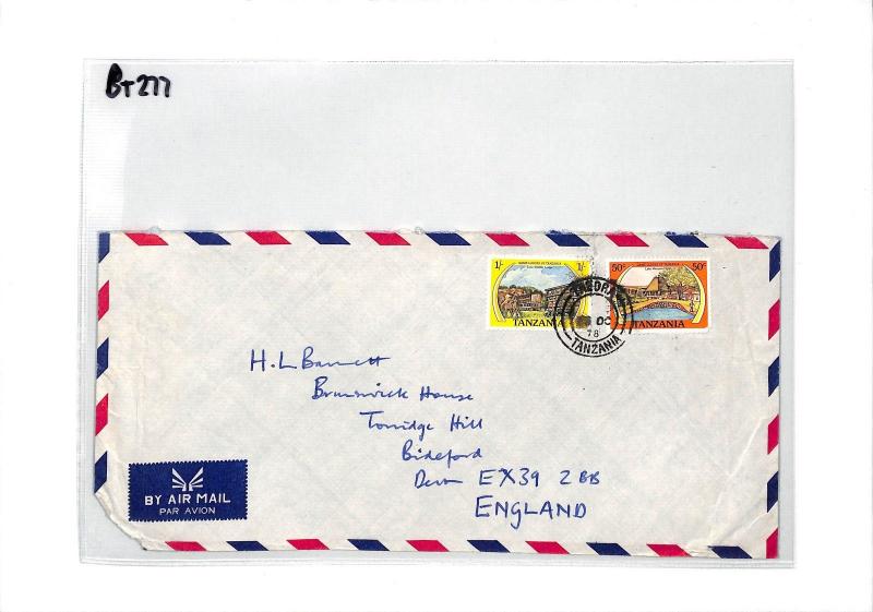 BT277 1978 Tanzania *Tabora* Commercial Air Mail Cover {samwells}PTS