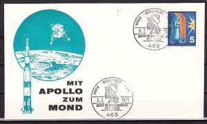 Germany, FEB/71. Apollo 14, 05/FEB/71 Cachet & Cancel.