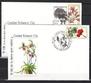 Romania, JUL/97 issue. Flowers & Orchids, 01/JUL/97 Cancels. 2 Cachet Covers.