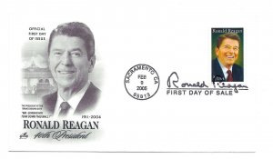 3897 37c  Ronald Reagan Sacramento, CA  Artcraft  FDC (FDOS)