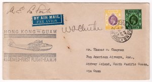 Pan American Clipper 1st Flt Hong Kong to Midway Island, 1937, Pilot signed