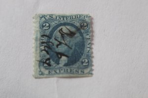 REVENUE : R9b   USED  2 CENT EXPRESS BLUE -  PART PERFORATE