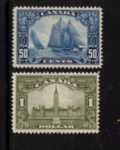 Canada #158 - #159 Very Fine Never Hinged High Value Duo