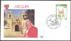 Peru 1985 Visit of Pope Jon Paul II Arequipa Special Cancel