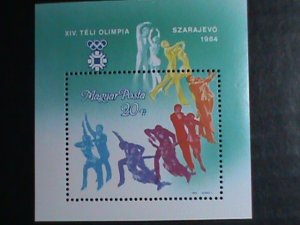 Hungary Stamp:1983-SC#2824- 15th Winter Olympic Games -mnh-S/S sheet-rare