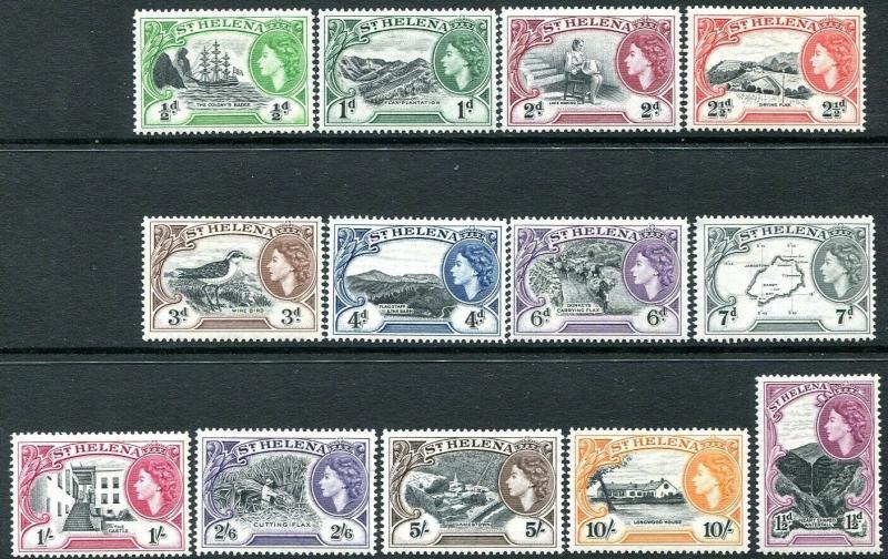 ST HELENA-1953-59 Set to 10/- Sg 153-145 MOUNTED MINT V30739