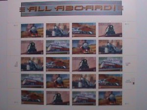 ​UNITED STATES-1999 SC#3333-7 WORLD FAMOUS TRAINS-ALL AROARD MNH SHEET VF