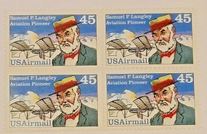 Scott # C118 - Block Of 4 - Samuel Langley -  MNH - 1988