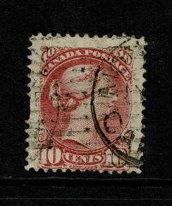 Canada SC# 45, Used, Hinge Remnant, minor creasing - S6774