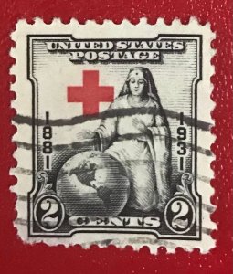 1931 US Sc 702 used 2c The greatest Mother, Red Cross Issue CV$.25 Lot 1992