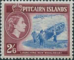 Pitcairn Islands 1957 SG28 2/6d Whaleboat MNH