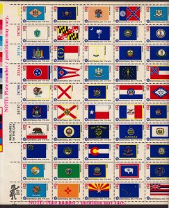 1976 State Flags Sc 1682a sheet of 50 American Bicentennial issue MNH - Typical