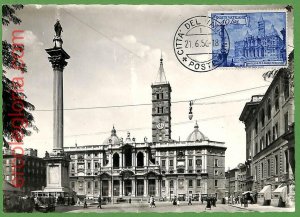 14749 - VATICAN - MAXIMUM CARD - 1956 - Architecture-