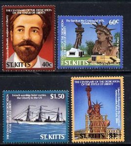 ST. KITTS - 1986 - Statue of Liberty Centenary - Perf 4v Set - Mint Never Hinged