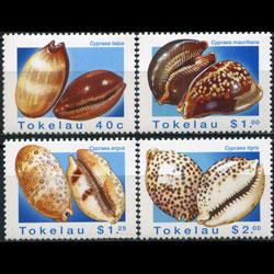 TOKELAU 1996 - Scott# 232-5 Seashells Set of 4 NH
