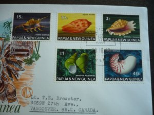 Postal History - Papua New Guinea - Scott# 266,270,272,276,278 - First Day Cover