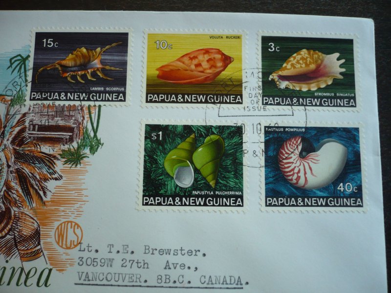 Postal History - Papua New Guinea - Scott# 266,270,272,276,278 - First Day Cover