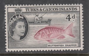 Turks and Ciacos 126 Fish MNH VF