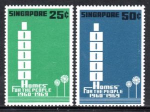 Singapore - 1969 100000 Homes for People Project Set MNH** SG 119-120