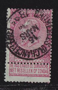 Belgium # 72, Used with attached Tab