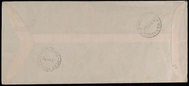 PAPUA 1938 First Flight Cover Australia-Papua & return ..