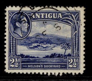 ANTIGUA GVI SG102, 2½d deep ultramarine, FINE USED.