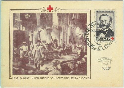 89865 - GERMANY Saar - Postal History - MAXIMUM CARD - MEDICINE Red Cross 1953-